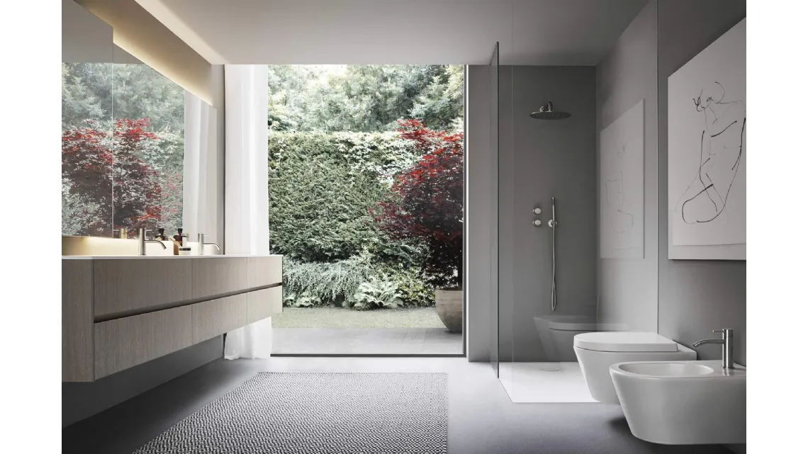 Mobile da Bagno sospeso in Rovere tundra Sintesi 24 10 di Milldue