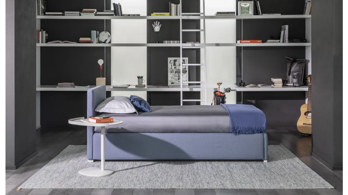 Letto singolo con letto estraibile Biss di Flou